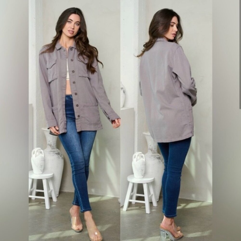 NWT Women's Gray Utility Jacket, Various Sizes